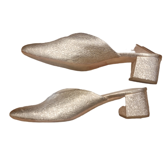 Loeffler Randall Metalic Gold Heal Mule - Picture 3 of 7